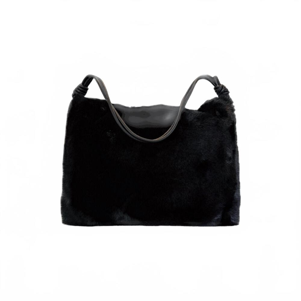 NEW CEJON ariana plush hobo bag in black